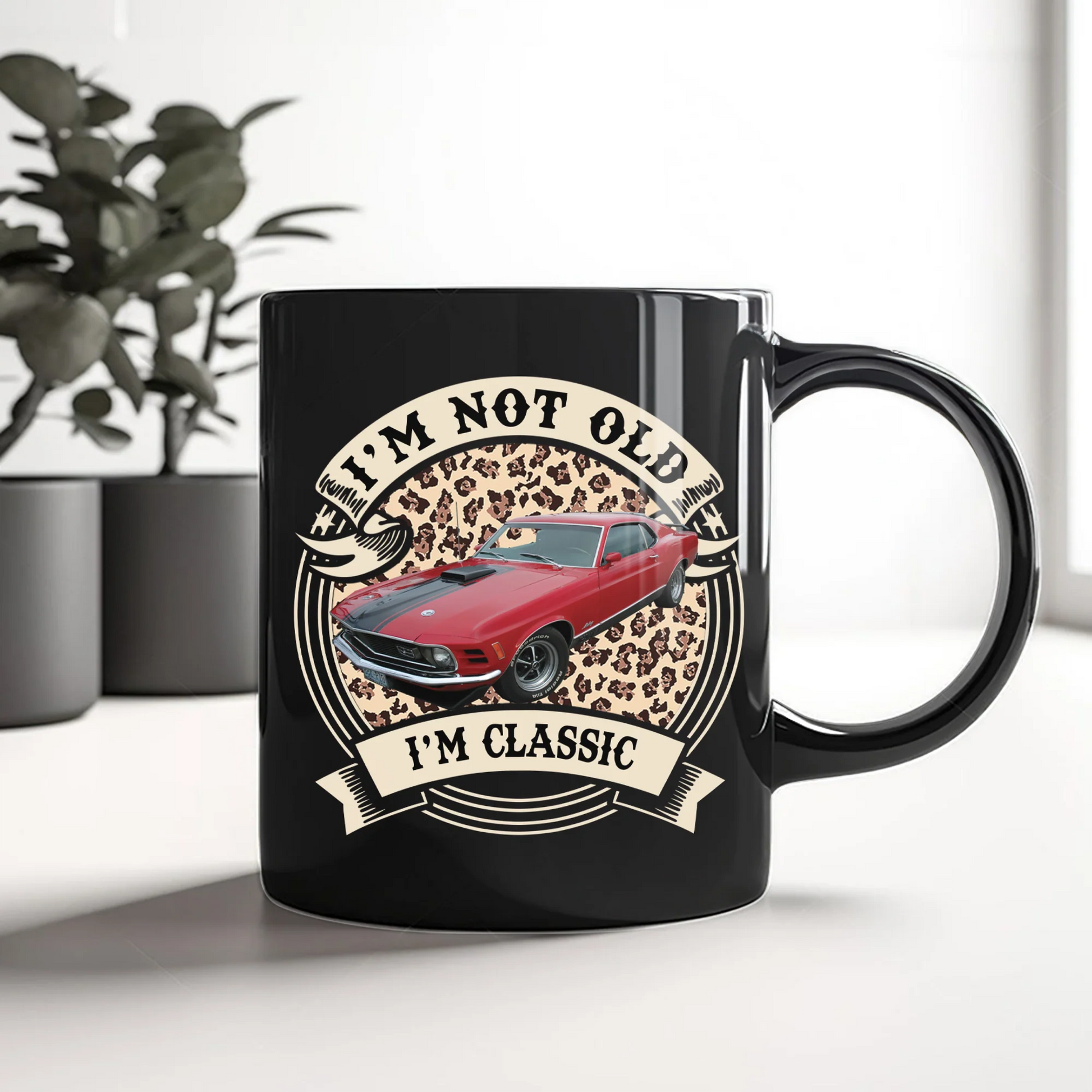 "I'm Not Old, I'm Classic" Personalized Car Mug for Dad with personalized design details for meaningful gifting image 8