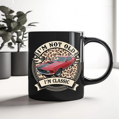 "I'm Not Old, I'm Classic" Personalized Car Mug for Dad with personalized design details for meaningful gifting image 8