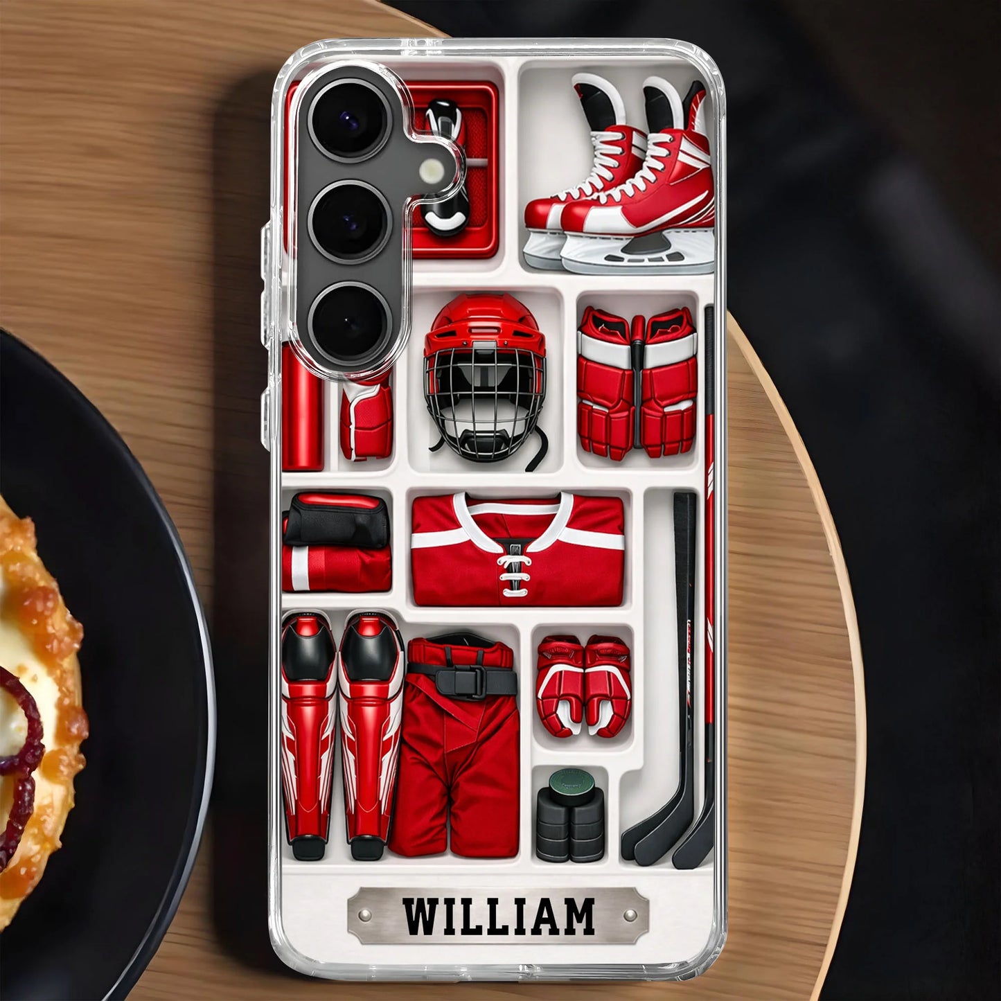 Personalized Hockey Phone Case for Son/Grandson with personalized design details for meaningful gifting image 7