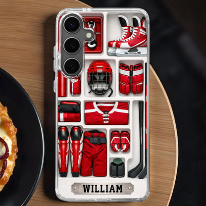 Personalized Hockey Phone Case for Son/Grandson with personalized design details for meaningful gifting image 7