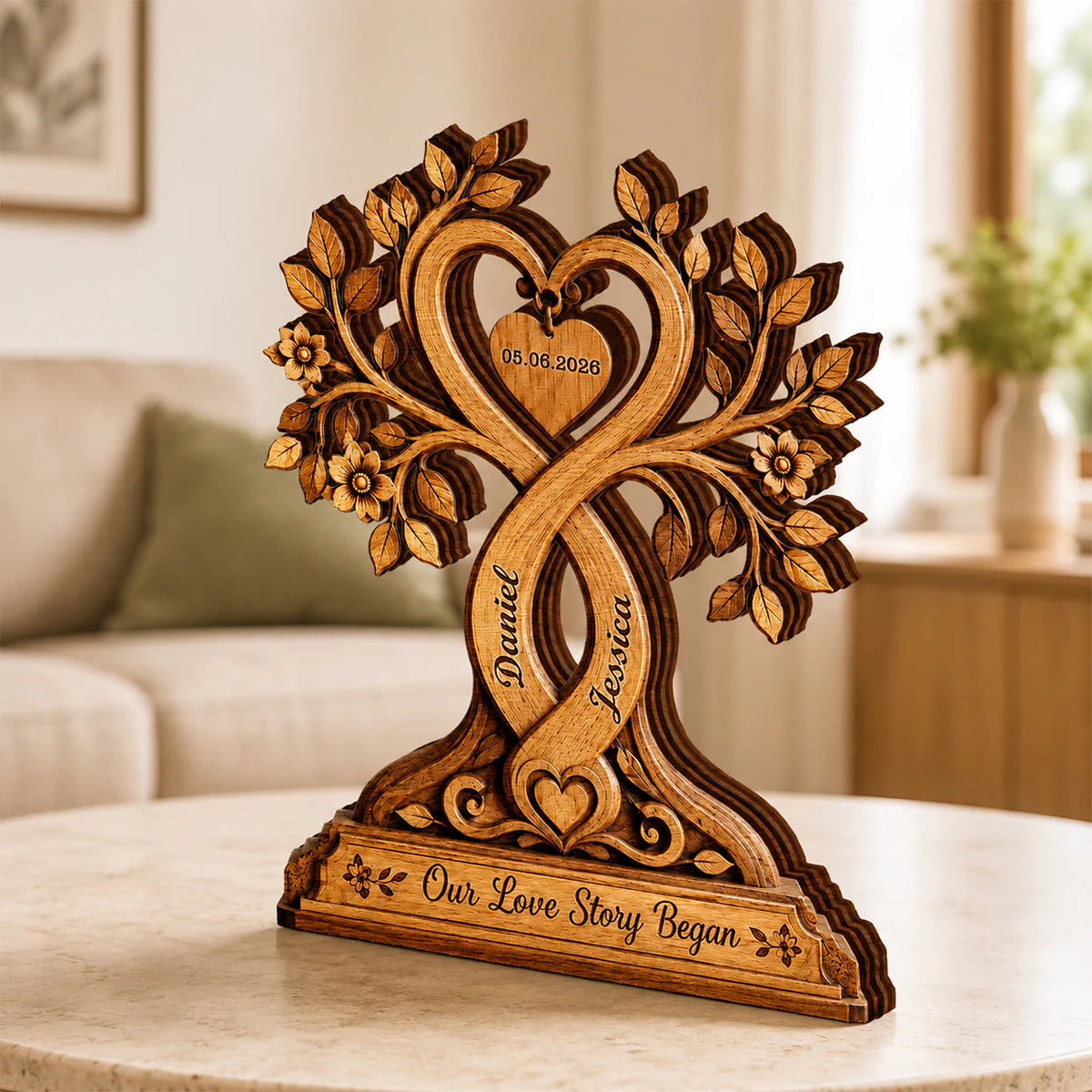 Plaque gift-ready design for Couples