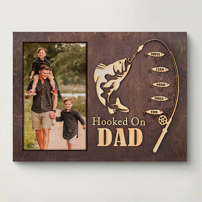 Personalized Fishing Gifts for Dad | Hooked on Dad Canvas