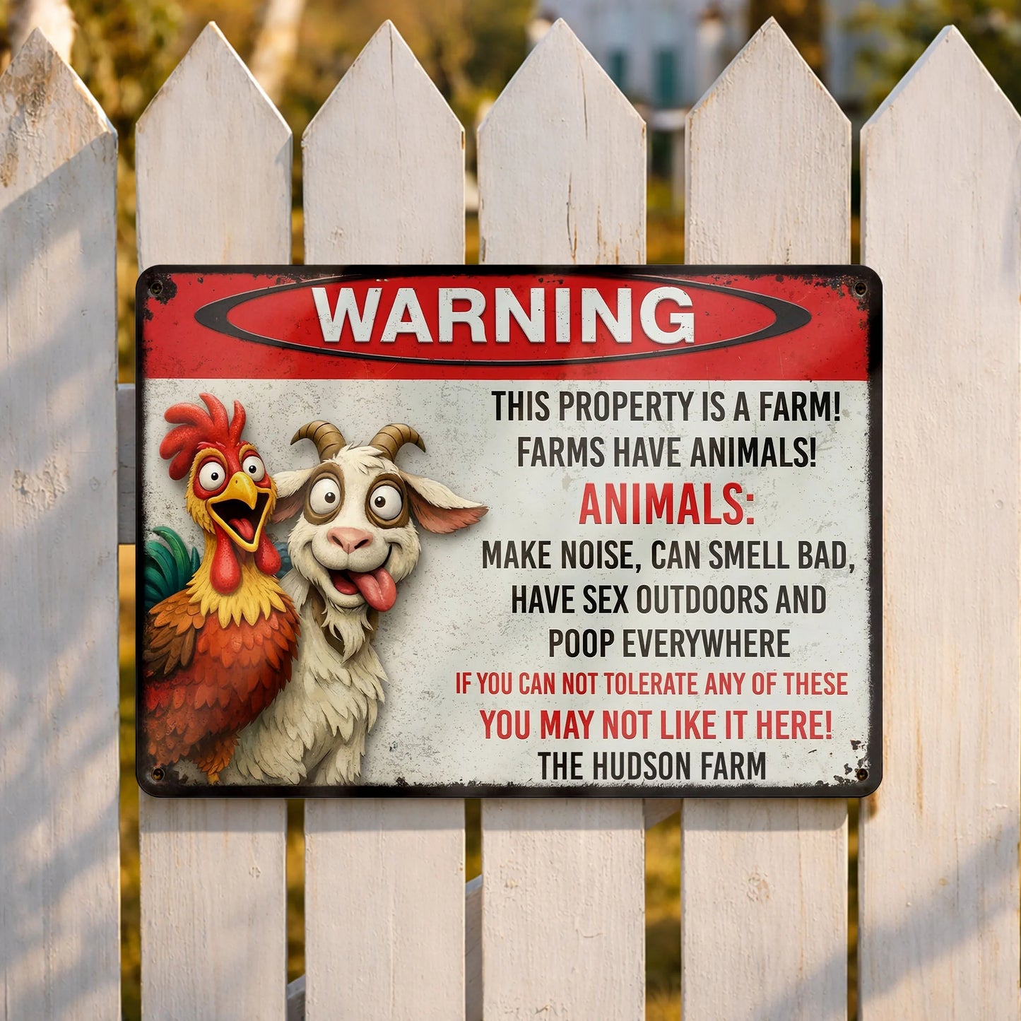 Metal Sign material and size view - Personalized Metal Sign