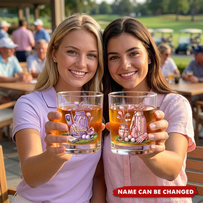 Personalized Golf Whiskey Glass personalization view for Dad