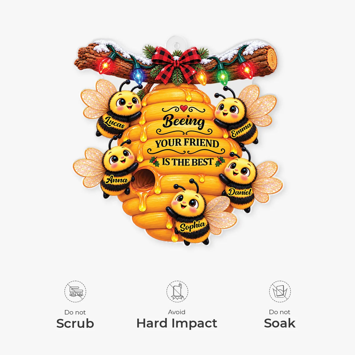 Beeing Your Friend Is The Best Personalized Acrylic Ornament - Christmas Keepsake for Best Friends