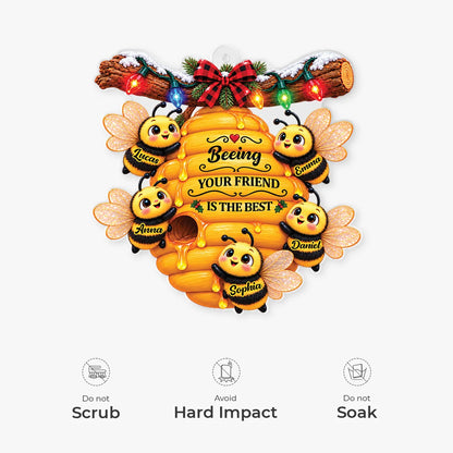 Beeing Your Friend Is The Best Personalized Acrylic Ornament - Christmas Keepsake for Best Friends