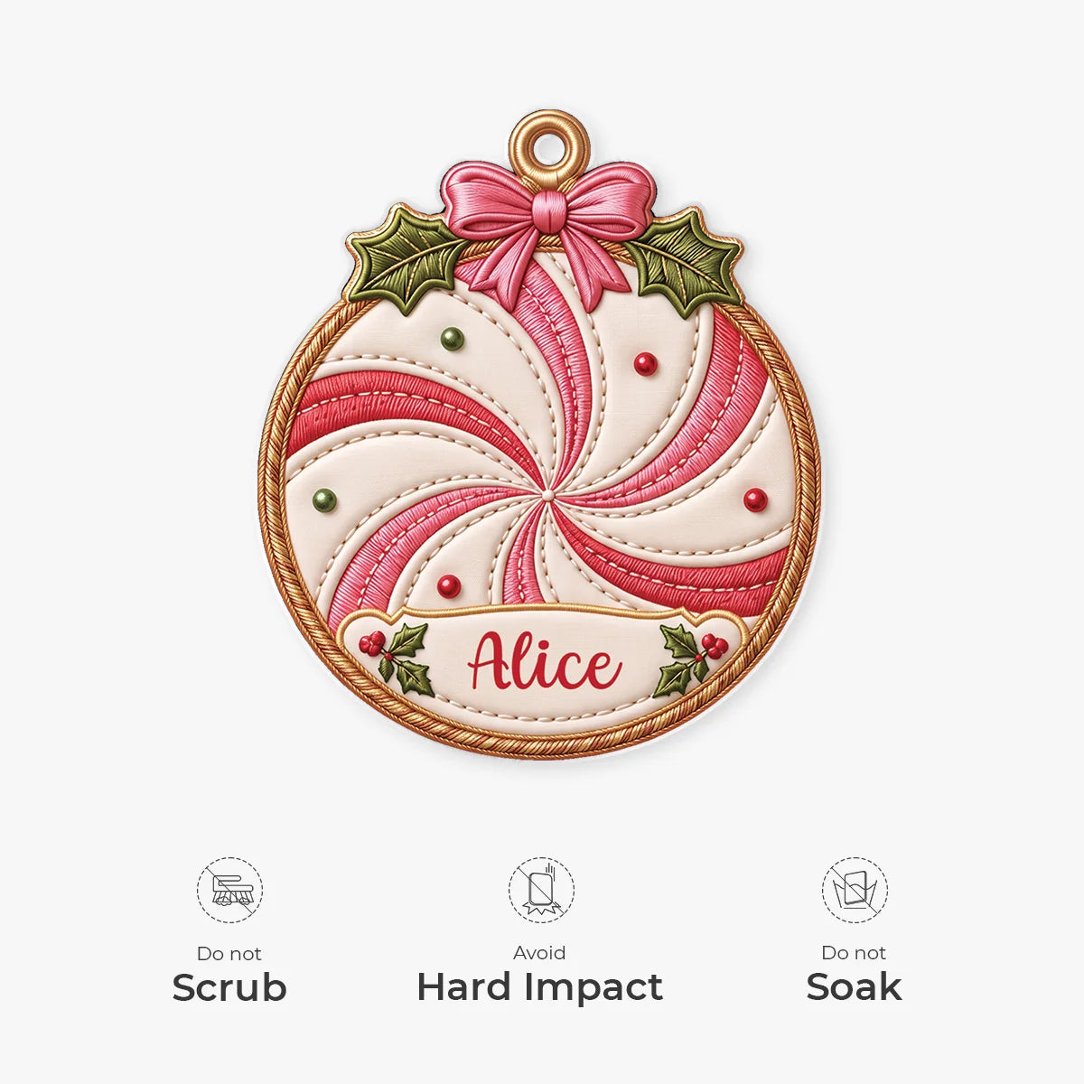 Custom Name Acrylic Ornament - Cute Personalized Christmas Gift for Kids & Family