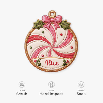Custom Name Acrylic Ornament - Cute Personalized Christmas Gift for Kids & Family