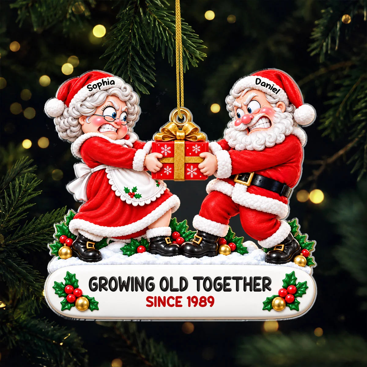 Annoying Each Other Since Personalized Couple Acrylic Ornament - Funny Christmas Keepsake Gift