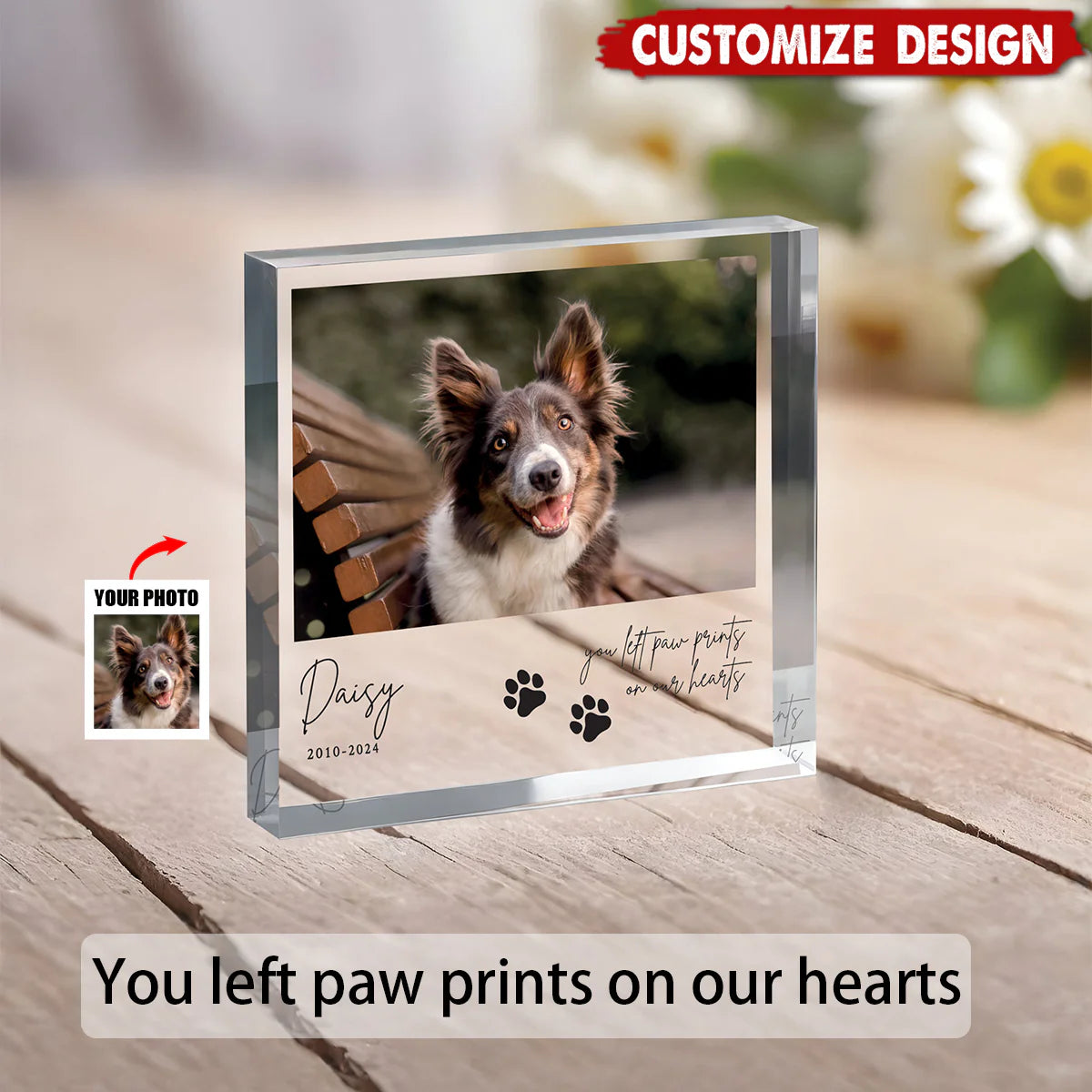 Personalized Pet Memorial Plaque personalization view for Dog Lovers