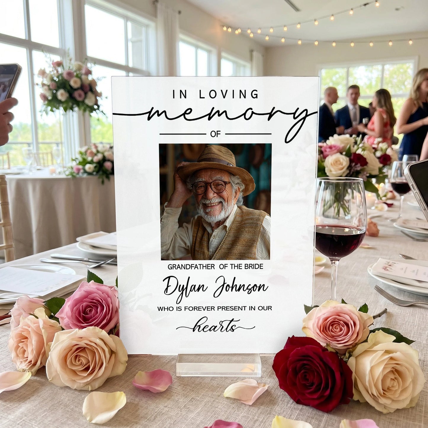 Wedding Memorial Plaque personalization view for Family