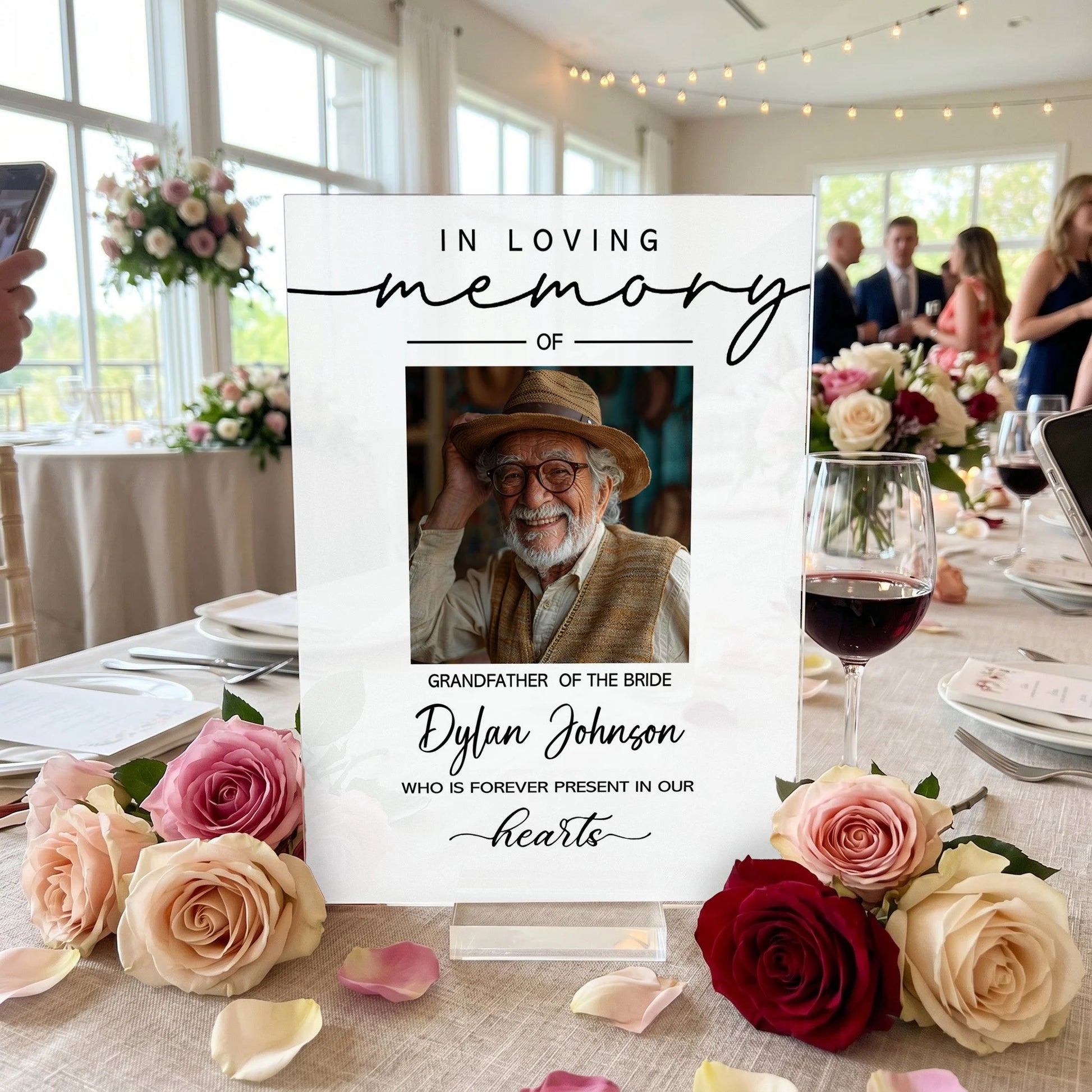Wedding Memorial Plaque personalization view for Family