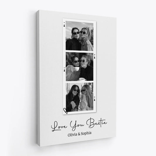 "You Make This World A Less Shitty Place" Photo Strip Canvas / Poster - Personalized Best Friend Gift