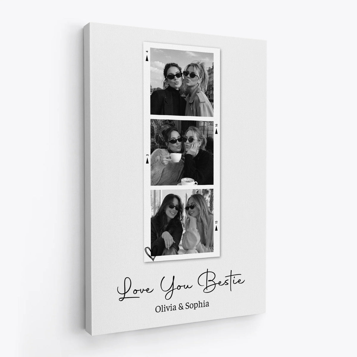 "You Make This World A Less Shitty Place" Photo Strip Canvas / Poster - Personalized Best Friend Gift