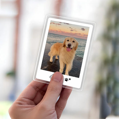Custom Pet Photo Acrylic Car Visor Clip - Personalized Dog & Cat Lover Keepsake Gift