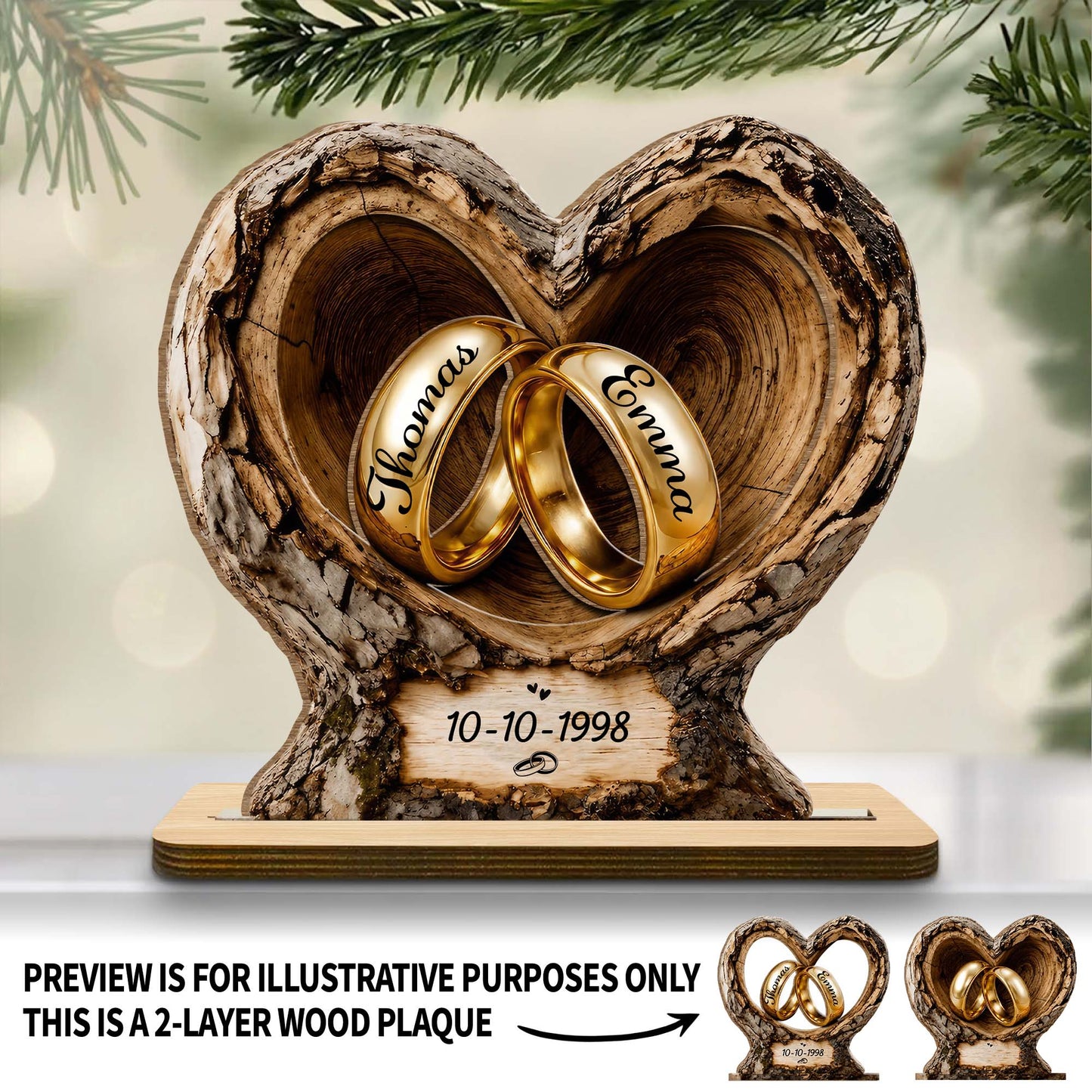 Custom Couple Anniversary Gift for Couples with personalized design details for meaningful gifting image 8