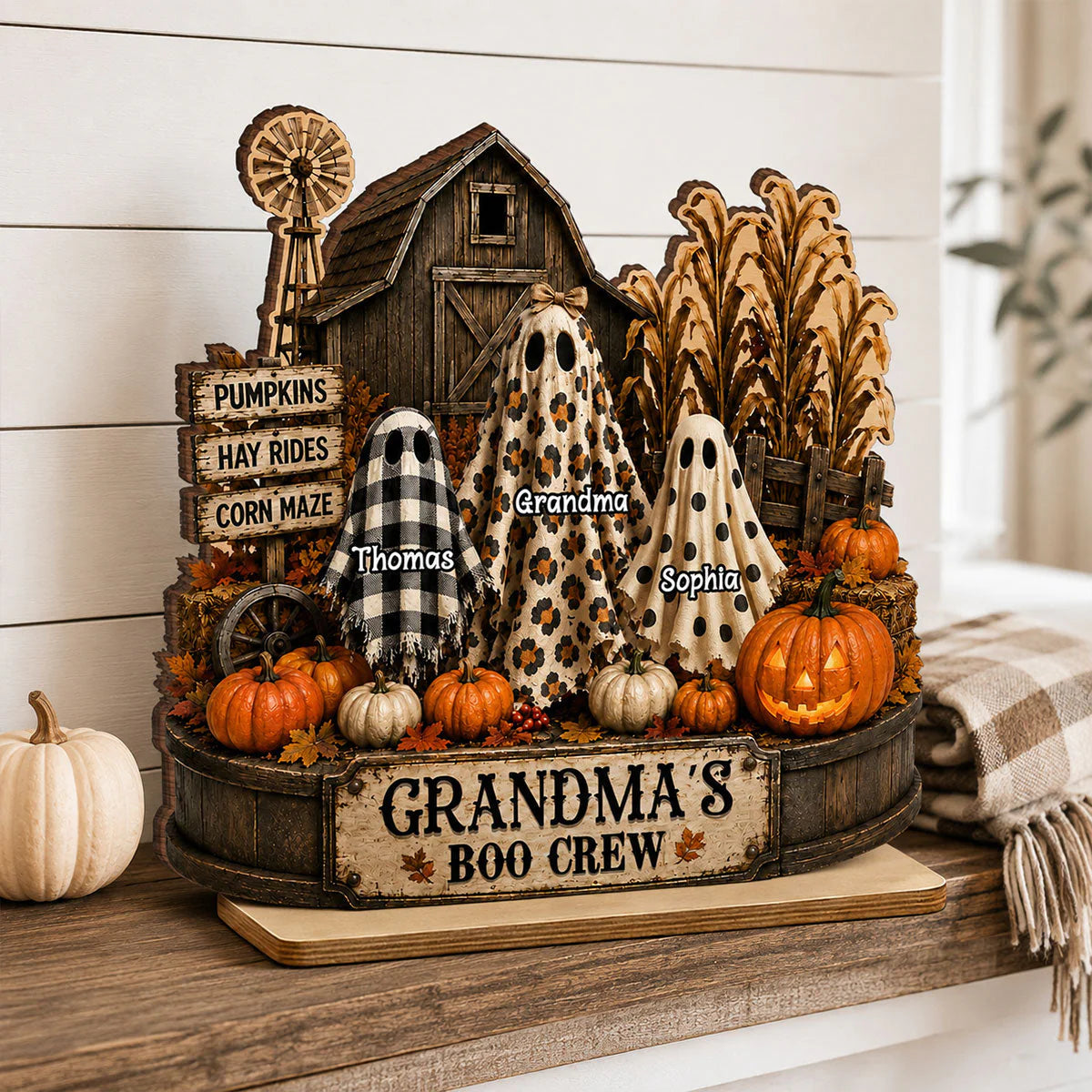 Personalized Grandma Halloween Plaque for Grandma with personalized design details for meaningful gifting image 6