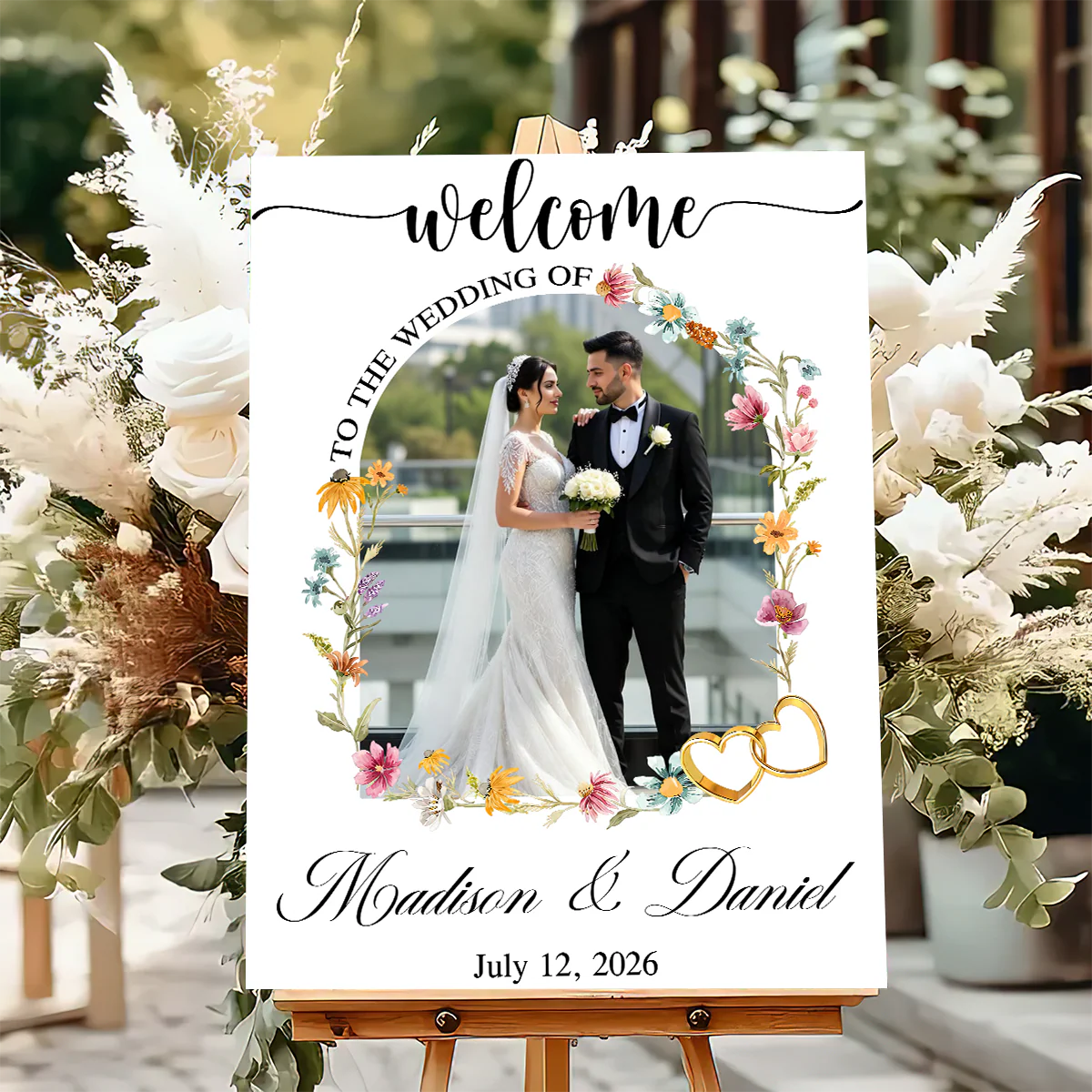 Custom Wedding Welcome Sign personalization view for Couples