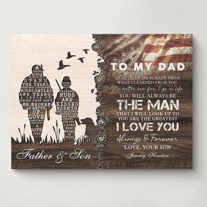Father’s Day Gift Canvas | To My Dad Father Son Hunting Together