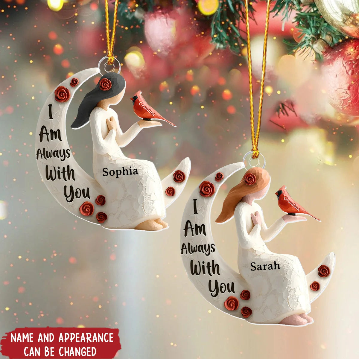 I Am Always With You - Personalized Memorial Acrylic Ornament for Family Christmas