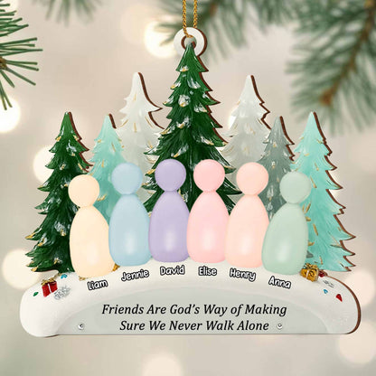Friends Are God’s Way, Snowboard And Trees Ornament