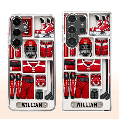 Personalized Hockey Phone Case for Son/Grandson with personalized design details for meaningful gifting image 9