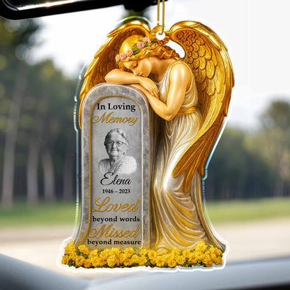 Loved Beyond Words Missed Beyond Measure - Personalized Memorial Acrylic Ornament for Family
