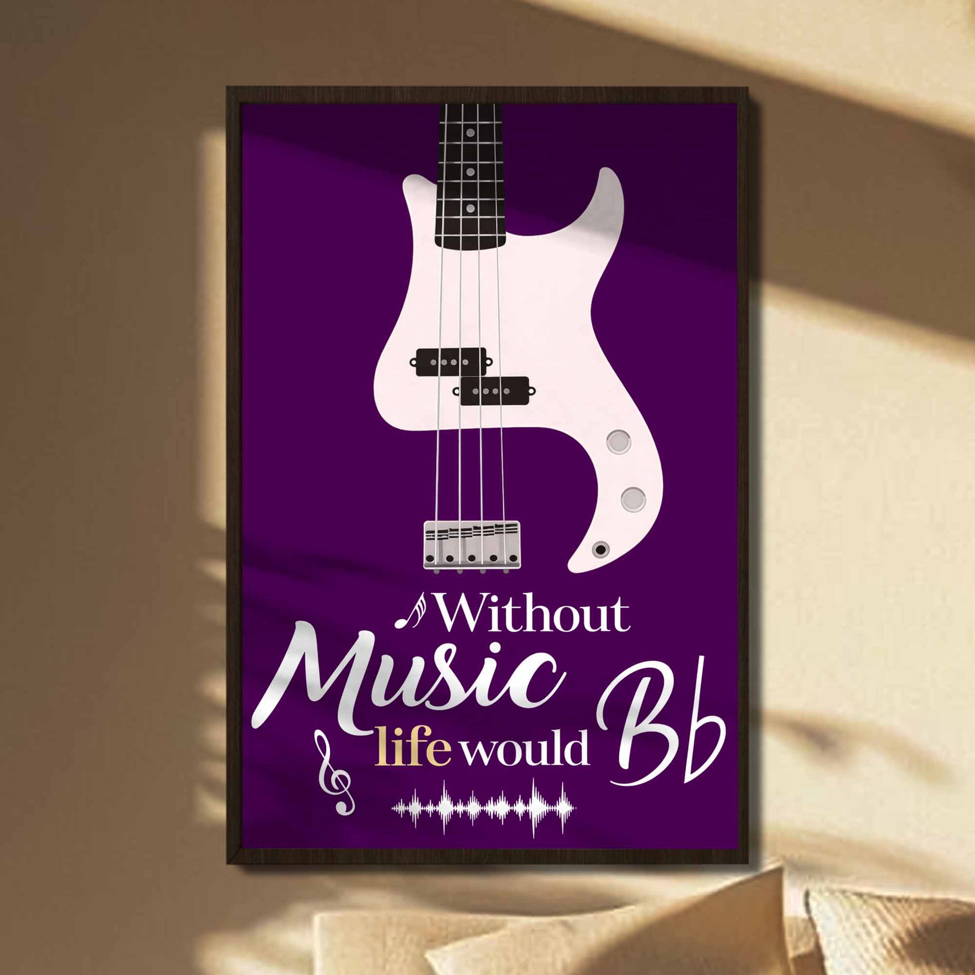 Custom Bass Guitar Music Poster for Dad with personalized design details for meaningful gifting image 6