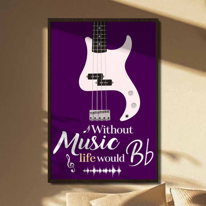 Custom Bass Guitar Music Poster for Dad with personalized design details for meaningful gifting image 6