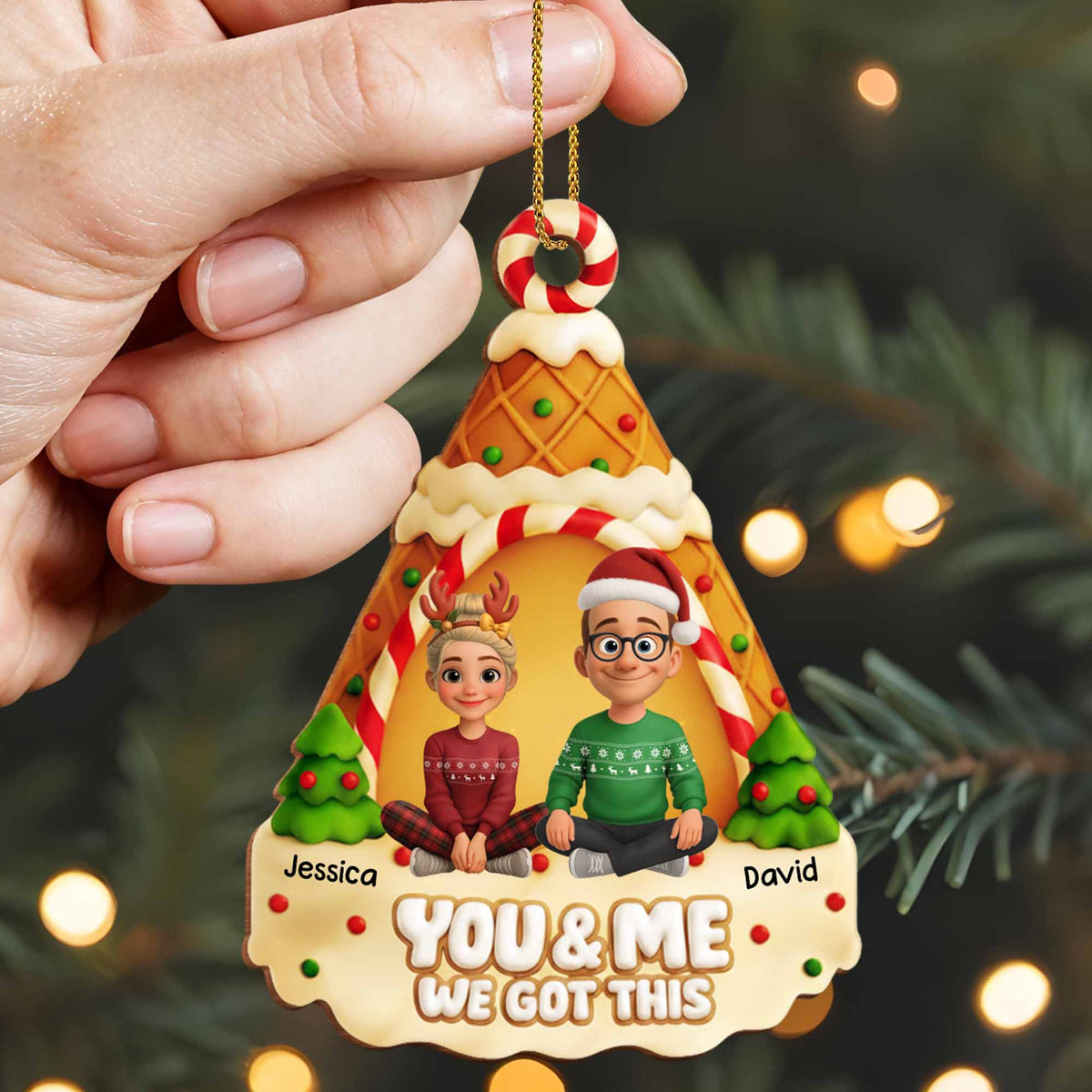 You & Me We Got This, Christmas Ice Cream Cone Design