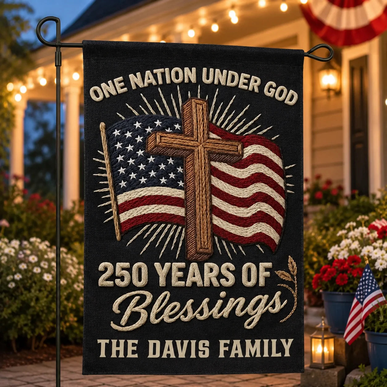 Garden Flag gift-ready design for Family