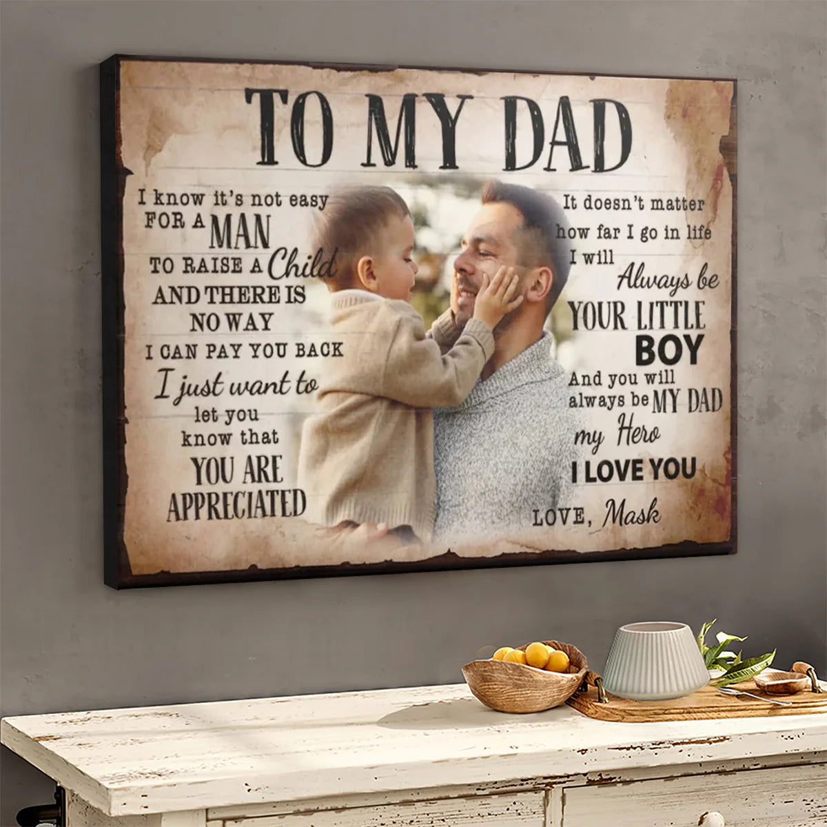Canvas / Poster gift-ready design for Dad