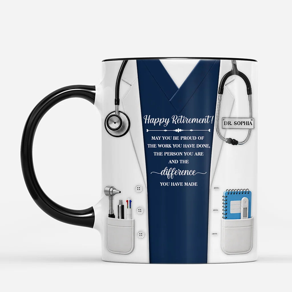Personalized Doctor Retirement Mug personalization view for Colleagues
