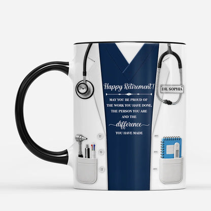 Personalized Doctor Retirement Mug personalization view for Colleagues