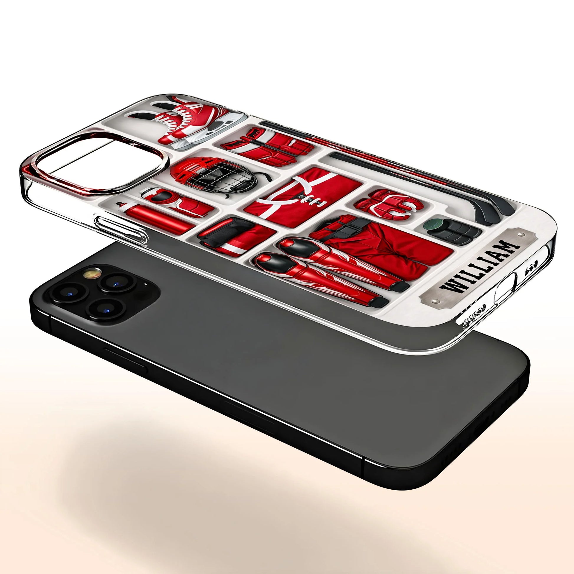 Phone Case material and size view - Personalized Hockey Phone Case