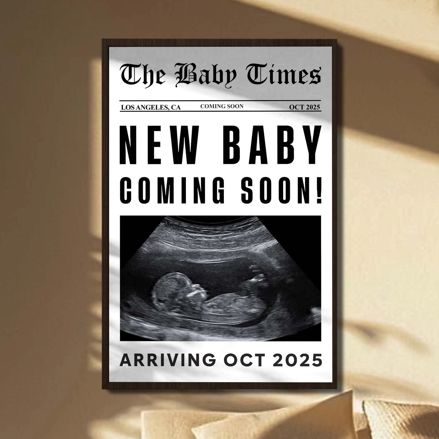 Canvas / Poster material and size view - Custom Ultrasound Photo Poster
