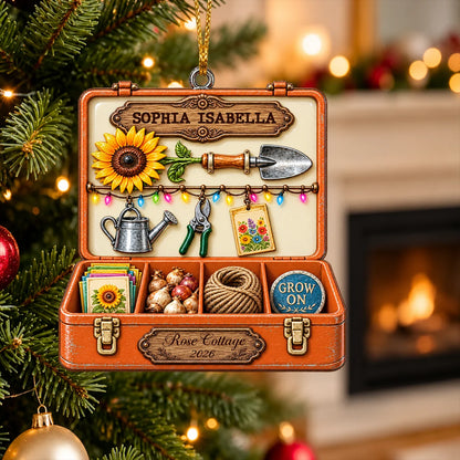 Gardening Tool Box Ornament  - Personalized Real 3D Raised Ornament c88607b7-9d31-4a72-a56a-c70223247b5d-3.png