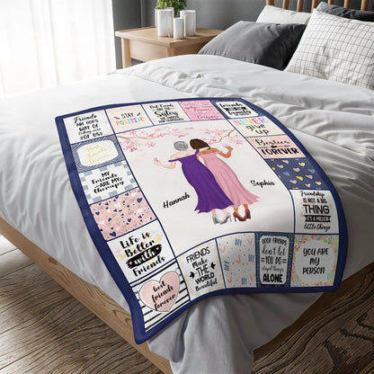 Blanket material and size view - Custom Best Friends Forever Blanket