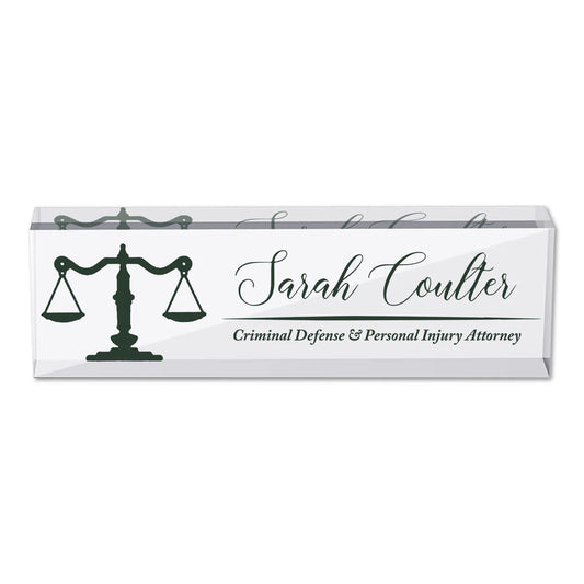 Custom Attorney Office Desk Name Plate for Daughter/Granddaughter