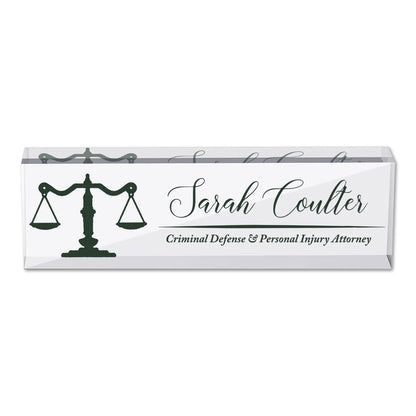 Custom Attorney Office Desk Name Plate for Daughter/Granddaughter