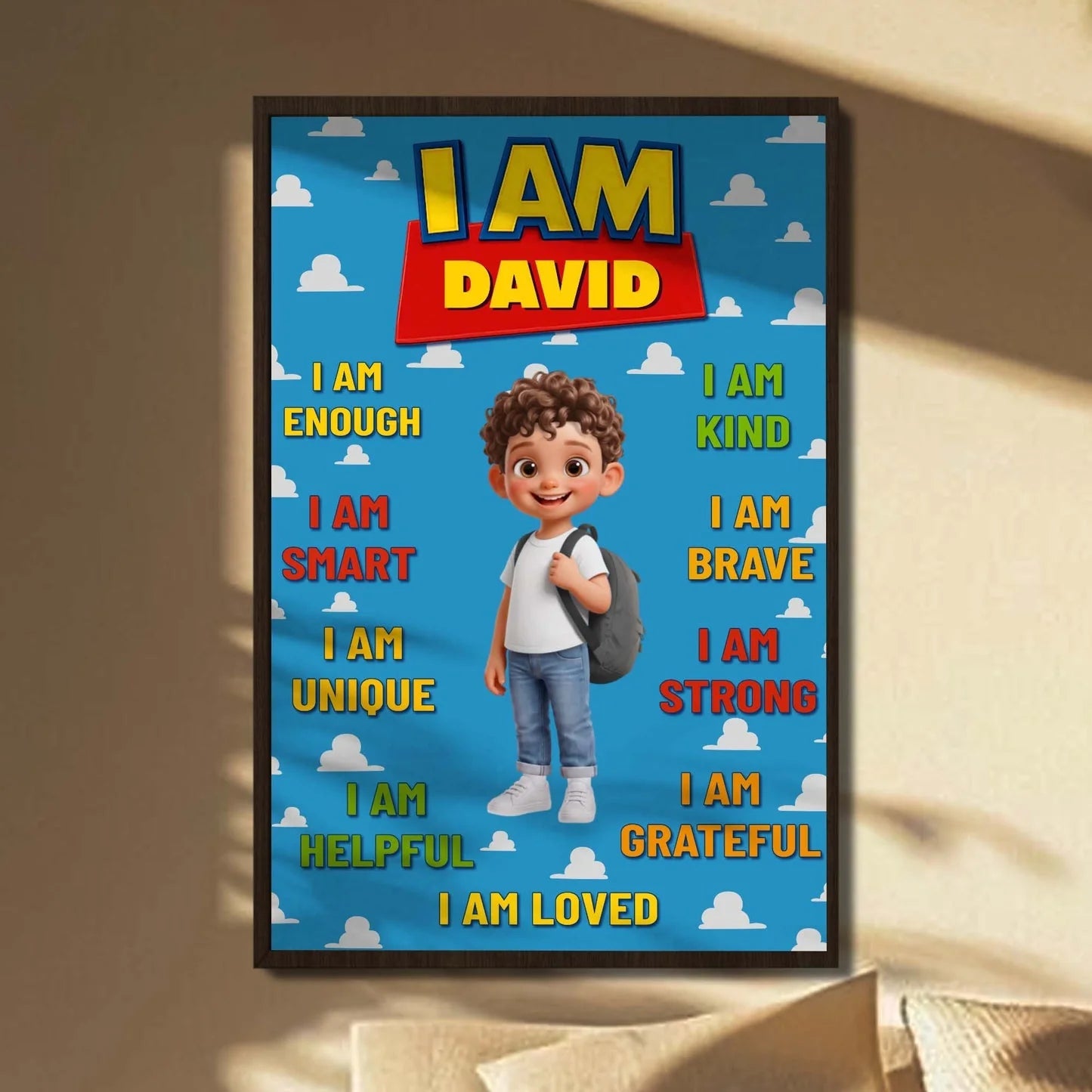 Personalized Affirmations Poster For Kids personalization view for Kids/Babies