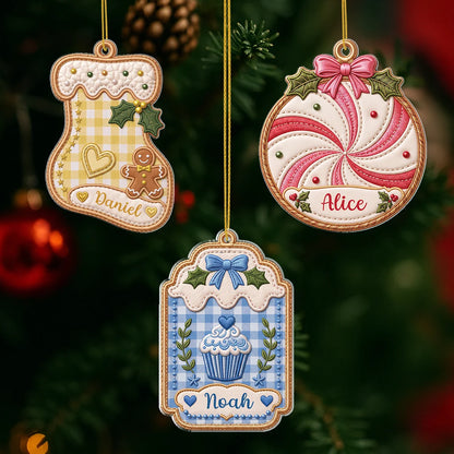 Custom Name Acrylic Ornament - Cute Personalized Christmas Gift for Kids & Family