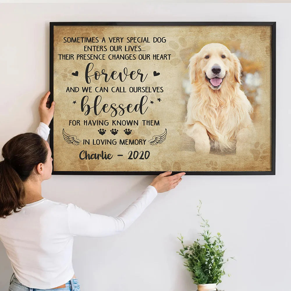 Custom Dog Memorial Canvas personalization view for Dog Lovers