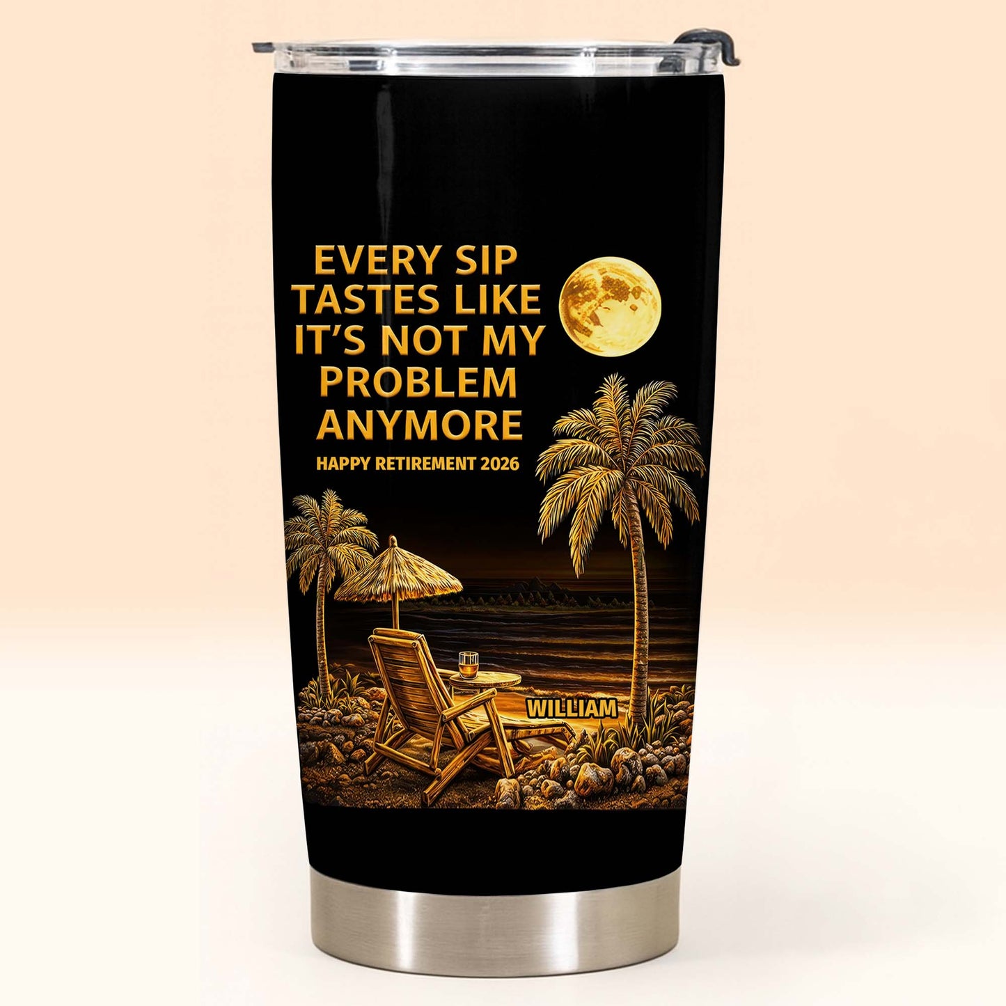 Tumbler material and size view - Personalized Retirement Gifts