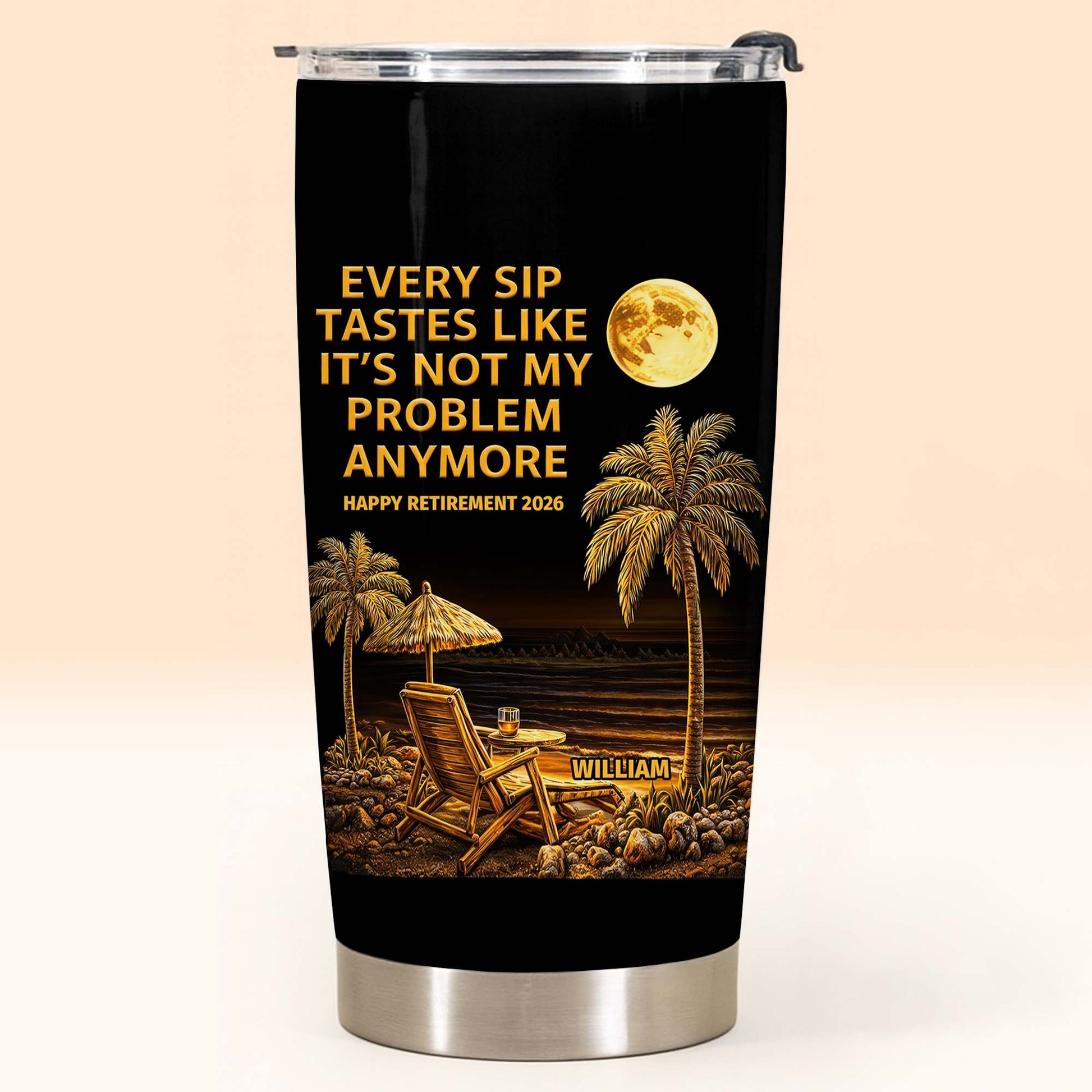 Tumbler material and size view - Personalized Retirement Gifts