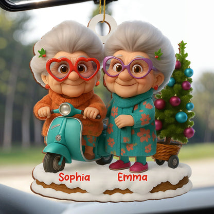 Celebrate Joyous Moments With Charming Grandmothers And Christmas Tree
