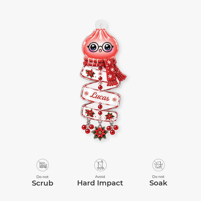Cute Kawaii Dumpling Acrylic Ornament - Personalized Christmas Gift for Kids