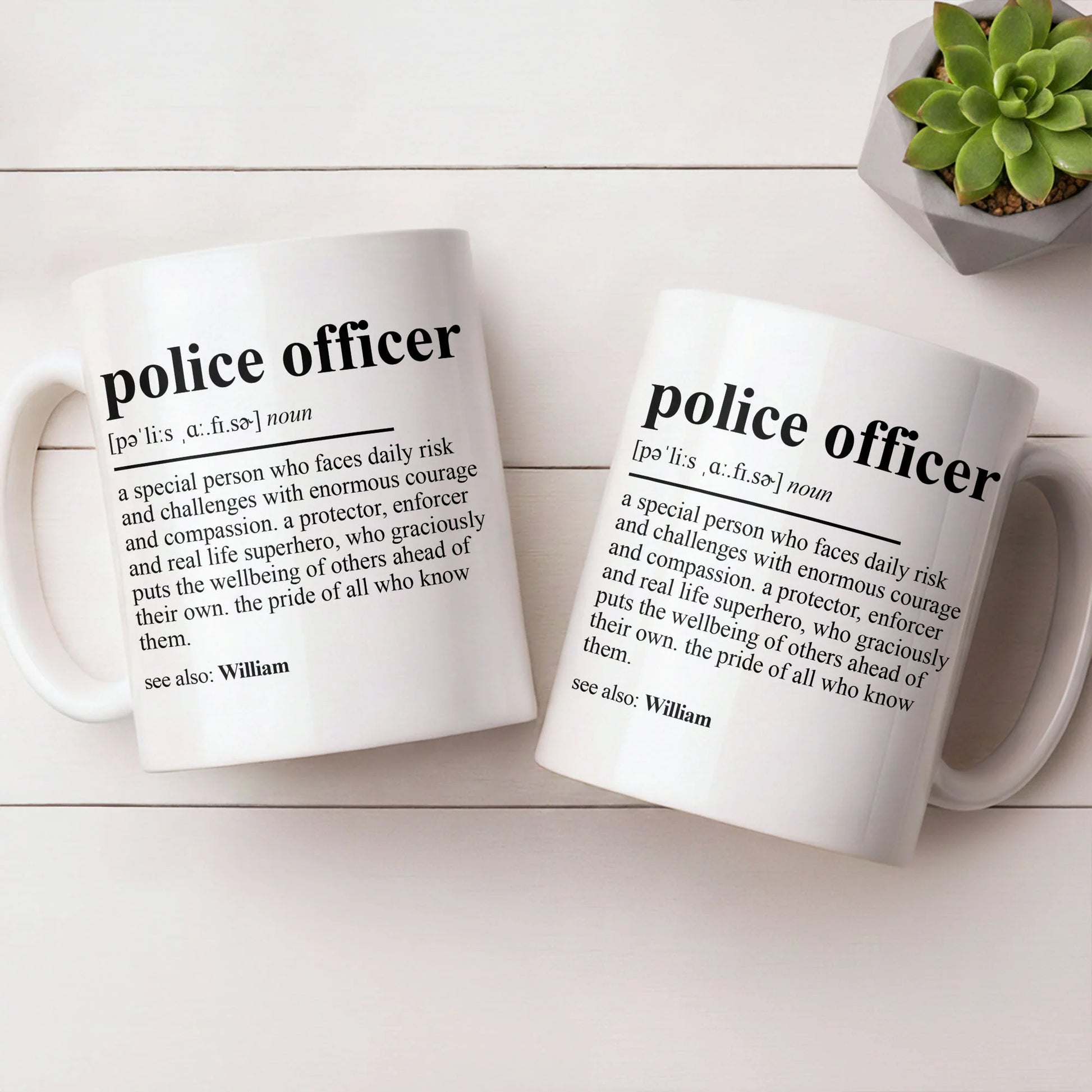 Personalized police officer definition mug with custom name print - unique gift for law enforcement image 10