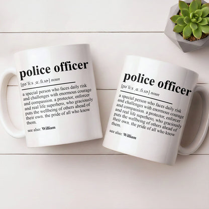 Personalized police officer definition mug with custom name print - unique gift for law enforcement image 10