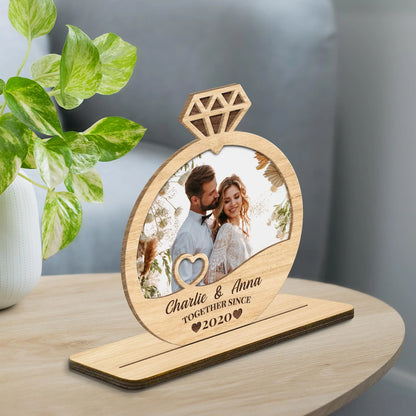 Wood Sign material and size view - Custom Anniversary Wood Plaque